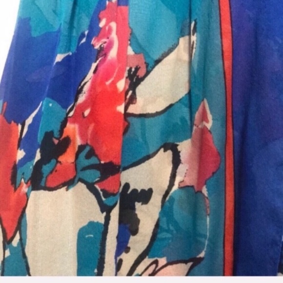 🌺JONES NEW YORK🌺SILK FLORAL HALTER DRESS🌺 - Picture 7 of 8